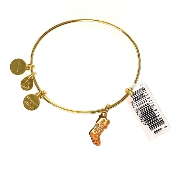 Alex and Ani Stocking Charm Bangle Shiny Gold Finish Christmas Holidays - Picture 4 of 7
